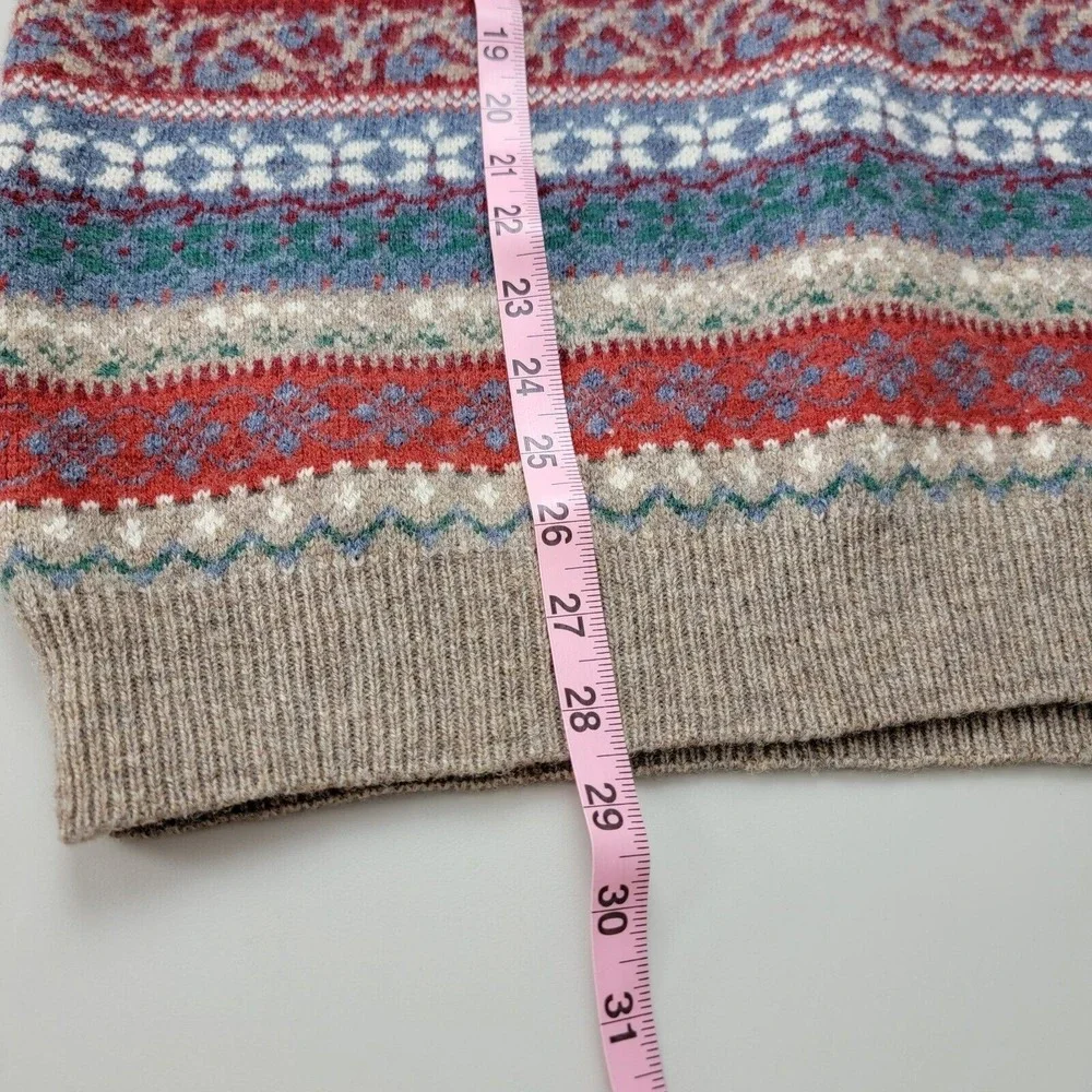 Tiffany & Tomato Pullover Sweater Women 3 Multicolor Distressed Wool Long Sleeve